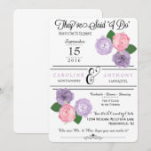 Floral Wedding Reception Slechts Uitnodiging (Voorkant / Achterkant)