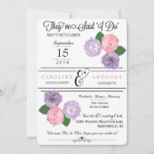 Floral Wedding Reception Slechts Uitnodiging (Voorkant)