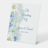 Floral Wedding Reclamebord Met Voetstuk (Voorkant)