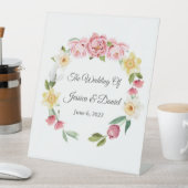 Floral Wedding Reclamebord Met Voetstuk (Insitu)