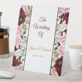 Floral Wedding Reclamebord Met Voetstuk (Insitu)