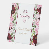 Floral Wedding Reclamebord Met Voetstuk (Voorkant)