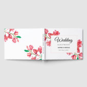 Floral Wedding Red Pink Magnolia Gastenboek (Volledig)