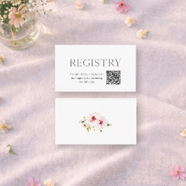 Floral Wedding Registry Insert with QR Code Informatiekaartje