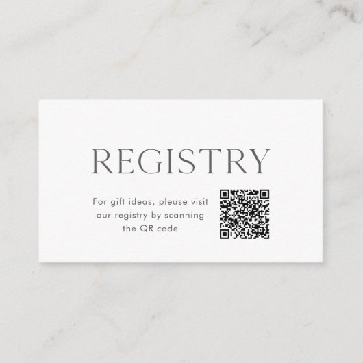 Floral Wedding Registry Insert with QR Code Informatiekaartje (Voorkant)