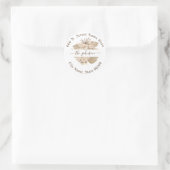 Floral Wedding Return Address Classic Sticker (Tas)