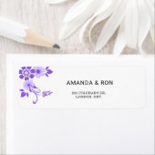 Floral Wedding Return Label (Insitu)