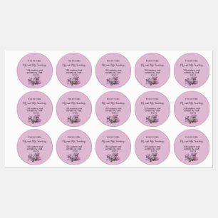 Floral Wedding Return Labels