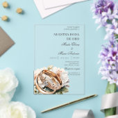 Floral wedding ring acrylic wedding  acryl uitnodigingen (Insitu (Huwelijk))