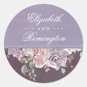  Floral Wedding Ronde Sticker