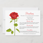 Floral Wedding Routebeschrijving Red Rose Botanica Kaart (Voorkant)