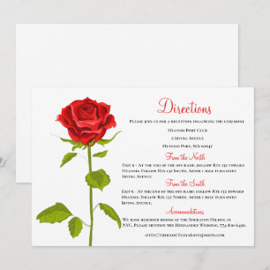 Floral Wedding Routebeschrijving Red Rose Botanica Kaart