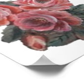 Floral Wedding "Rozen"-zitvlak. Poster (Hoek)