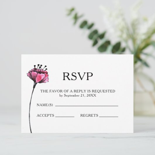 Floral Wedding RSVP (Staand voorkant)
