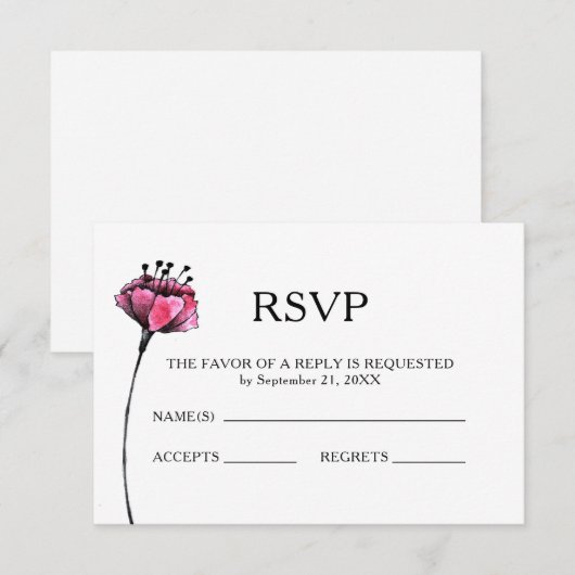 Floral Wedding RSVP (Voorkant / Achterkant)