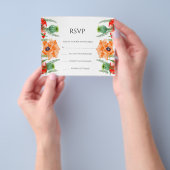 Floral Wedding RSVP Kaart Flyer (Hand)