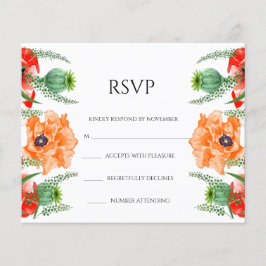 Floral Wedding RSVP Kaart Flyer