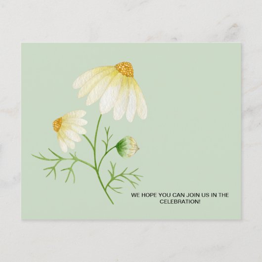 Floral Wedding RSVP Kaart Flyer (Achterkant)