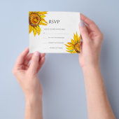 Floral Wedding RSVP Kaart Flyer (Hand)