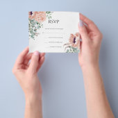 Floral Wedding RSVP Kaart Flyer (Hand)