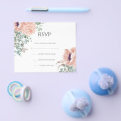 Floral Wedding RSVP Kaart Flyer (Enkel)