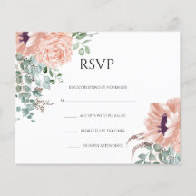 Floral Wedding RSVP Kaart Flyer