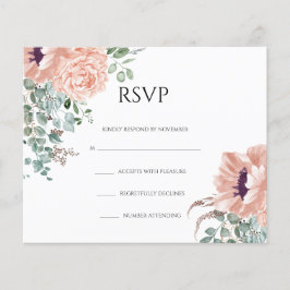 Floral Wedding RSVP Kaart Flyer