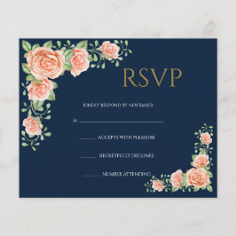 Floral Wedding RSVP-kaart Flyer