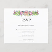 Floral Wedding RSVP Kaart Flyer (Voorkant)