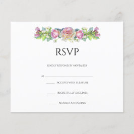 Floral Wedding RSVP Kaart Flyer