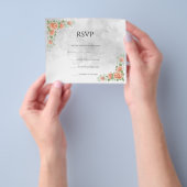 Floral Wedding RSVP Kaart Flyer (Hand)