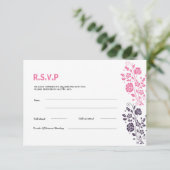 Floral Wedding RSVP-kaart Kaart (Staand voorkant)
