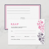 Floral Wedding RSVP-kaart Kaart (Voorkant / Achterkant)