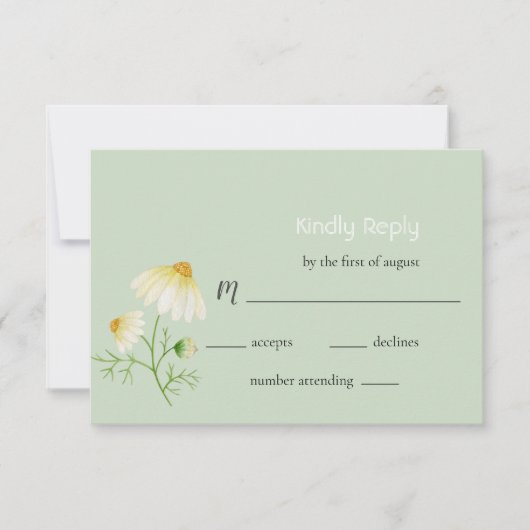 Floral Wedding RSVP-kaart RSVP Kaartje (Voorkant)