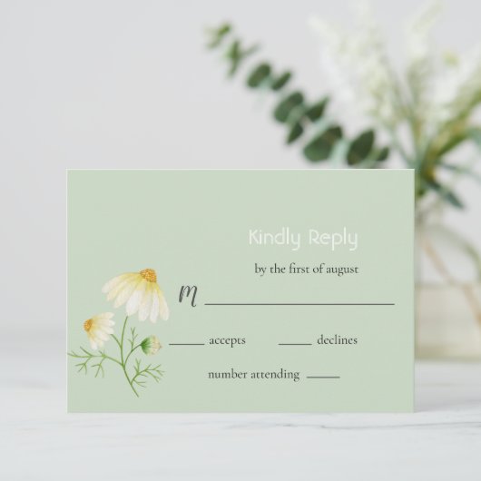 Floral Wedding RSVP-kaart RSVP Kaartje (Staand voorkant)