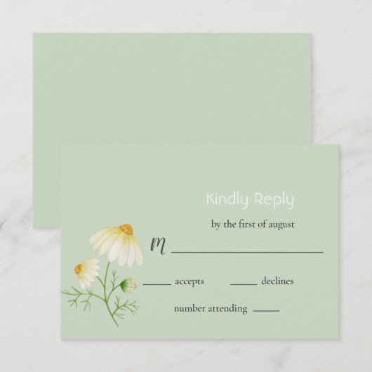 Floral Wedding RSVP-kaart RSVP Kaartje (Voorkant / Achterkant)