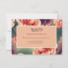 Floral Wedding RSVP-kaart RSVP Kaartje