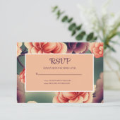 Floral Wedding RSVP-kaart RSVP Kaartje (Staand voorkant)