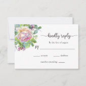 Floral Wedding RSVP-kaart RSVP Kaartje (Voorkant)