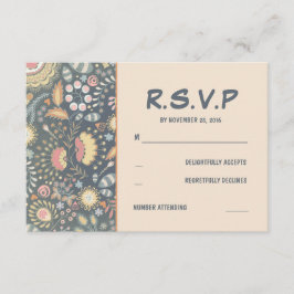 Floral Wedding RSVP-kaarten RSVP Kaartje