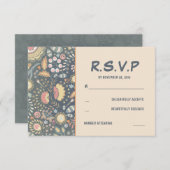 Floral Wedding RSVP-kaarten RSVP Kaartje (Voorkant / Achterkant)