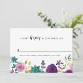 FLORAL wedding RSVP Save The Date (Staand voorkant)