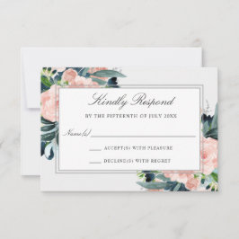 Floral Wedding RSVP Waterverf