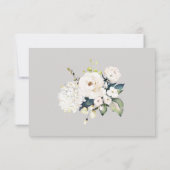 Floral Wedding RSVP witte Waterverf Kaartje (Achterkant)