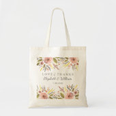 Floral Wedding Rustic Blush Rozen op maat Tote Bag (Voorkant)