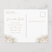 Floral Wedding Save the Date Aankondigingskaart (Achterkant)