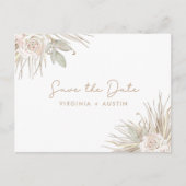 Floral Wedding Save the Date Aankondigingskaart (Voorkant)