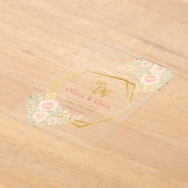 Floral Wedding Save the Date Acryl Uitnodigingen (Laagn)