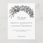  Floral Wedding Save the Date Briefkaart (Voorkant)
