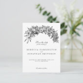  Floral Wedding Save the Date Briefkaart (Staand voorkant)